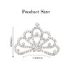 Kilshye Princess Crown Hair Comb Silver Girls Tiara Combs Rhinestone Prom Tiaras and Crowns Hairpiece for Kids (Silver)