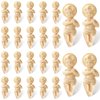 ZYFLSQ 24 Pcs King Cake Baby Jesus Figure, 1.5'' King Cake Babies Plastic Jesus Doll with Gift Bag, Mini Jesus Figurines in Bulk for Mardi Gras Party King Cake Toppers Decorations Epiphany Gifts