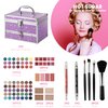Hot Sugar Makeup Kit for Teens with Train Case, Portable Beginner Makeup Gift Set, Makeup Beauty Kit for Girls (PURPLE)