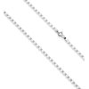 Miabella Italian 925 Sterling Silver Sparkle Mirror Link Chain Necklace for Women, Made in Italy (Length 20 Inches)
