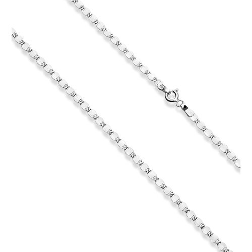 Miabella Italian 925 Sterling Silver Sparkle Mirror Link Chain Necklace for Women, Made in Italy (Length 20 Inches)