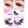 Fox Eye Lashes Wispy Eyelashes 20mm Long Cat-Eye Lashes Angel Wing Lashes Faux Mink False Eyelashes Natural Look 5 Pairs pack(XF01)