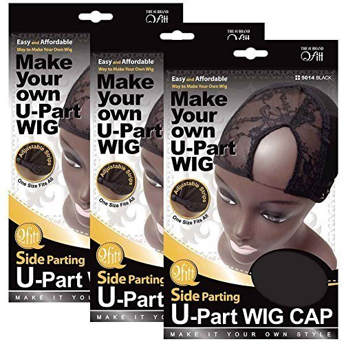 (3 Pack) Qfitt - Side Parting U-Part Wig Cap #5014 by Qfitt