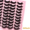 loladook Strip Lashes Bulk C Curl 30 Pairs Cat Eye Faux Mink Lashes Pack Wholesale 18mm Long 3D Volume Natural False Eyelashes Bulk