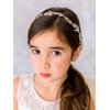 SWEETV Flower Girl Headpiece for Wedding Headband Princess Hair Accessories Little Girls Toddler Kids Crystal Hair Bands for Birthday Party Photography