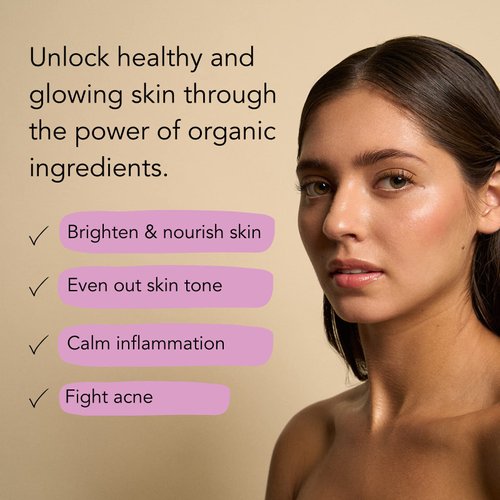 Amame USDA Organic Certified Turmeric + Lemon Face Oil | Glowing + Nourishing Facial Oil for Women + Men with Organic Rosehip Oil + Jojoba Oil | 0.5oz