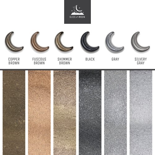 Slice of the Moon | Fuscous Brown Natural Mineral Mica Powder, 0.88oz (25g) | for Personal or Professional Use - Cosmetics, Epoxy Resin Projects, Nail Polish, Soaps, Bath Bombs, and Art Projects