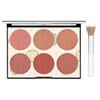 KYDA 6 Colors Face Blush Palette, Matte Shimmer Blush Palette, Smooth Blendable Powder Blush, Contour Highlighter Blush Multiuse Makeup Palette-Set A