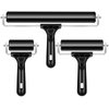 3 Pack Brayer Rollers for Crafting, Vinyl Rubber Roller Brayers, Printmaking Brayer Rollers for Cricut Maker, Gluing, Printing, Inking and Stamping(Black)