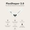 Aberlite FlexShaper 2.0 - Beard Shaper for Men - Hands-Free & Flexible Neckline Guide - Beard Trimmer Tool - Lineup Stencil Kit - White