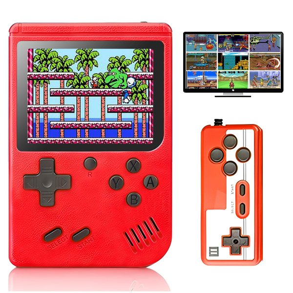 Handheld Game Console, Retro Game Console with 500 Classic FC Games 3.0 Inch Screen 1200mAh Rechargeable Battery Portable Game Console Support TV Connection & 2 Players for Kids Adults