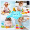 AMCHSURI Baby Bath Toys for Kids Ages 1-3, 11 PCS Mold Free Toddler Bath Toys for 2-4 Bathtub Water Toys, Bath Toys for Babies 6-12-18 Months, Water Table Accessories