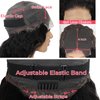 Jasperel Deep Wave Closure Wig Human Hair 4x4 Transparent Lace Front Wigs for Black Women 150% Density Wet and Wavy Glueless Wigs Human Hair Pre Plucked Bleach Knots Natural Color 22 Inch
