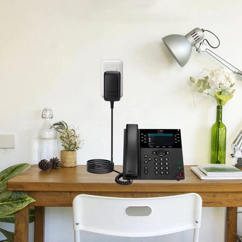 for Polycom Power Supply is Compatible with VOIP Polycom VVX Models 101, 201, 300, 301, 310, 311, 400, 401, 410, 411, 500, 501, 511, 550, 600, 601, 611, 1500,CCX 500, 600, 700.