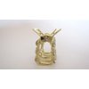 Generic Small mini gold metal crystal square hair claw clip