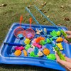 MIDOCCHIO Fishing Toys for Kids 3-5,Magnetic Fishing Pool Toys Game for Kids - Water Table Bathtub Kiddie Party Toy with Pole Rod Net Plastic Floating Fish Toddler Gifts.