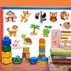 30PCS Jungle Fridge Magnets Safari Animals Refrigerator Magnets Set Removable and Reusable Magnets for Kids Toddlers and Adults Classroom Home Nursery Zoo Birthday Party Supplies Decorations