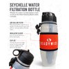 READYWISE - 28 Oz, Seychelle Water Filtration Bottle, Hiking, Backpacking and, Camping Water Bottle, BPA-Free, Prepper Gear and Supplies, Gray/Black