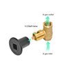 Skyflame 1/2 Inch Straight Gas Key Valve Kit for Fire Pit Fireplace with Flange and 3 Inches Key, Flat Black