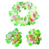 ZCMG Hawaiian Leis Headband Wristbands Hawaii Tropical Luau Flower Women Necklace Headpiece Hair Bands Hairband Bracelets Beach Summer Pool Wedding Cosplay Birthday Dress Up Party Supplies Green