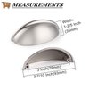Probrico (10 Pack Satin Nickel Drawer Handles Cabinet Cup Pulls 3 Inch Hole Center Kitchen Cabinet Hardware Bin Cup Cabinet Handles Modern Dresser Closet Handles Knobs