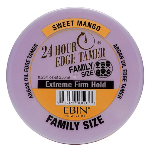 EBIN NEW YORK 24 Hour Edge Tamer Refresh (8.25oz/ 250ml, Sweet Mango) | Extreme Firm Hold, Smooths & Tames Frizz | No Flaking or Drying | High Shine, Long Lasting, All Hair Types, Styling Gel.