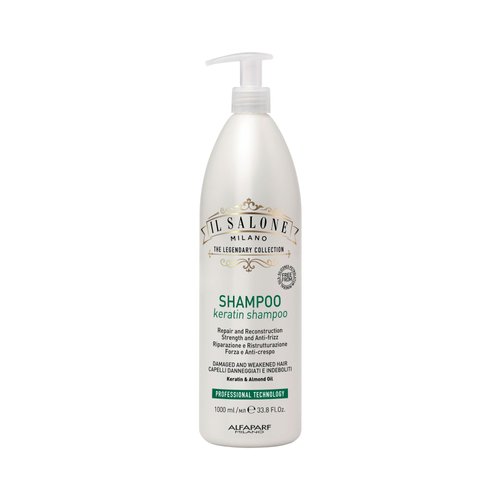 Il Salone Milano Professional Keratin Shampoo for Damaged Hair - Cleansing Shampoo + Dry Hair Treatment - Made with Almond Oil & Vitamin E - Salon-Quality Hair Care (33.8 oz / 1000 ml)