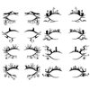 Generic Eyeshadow Face Tattoo Stickers Spider Web Skull Bat Temporary Eye Shadow Eyeliner Decals Women Halloween Masquerade Party Supplies 16pcs / 8 Pairs, Black