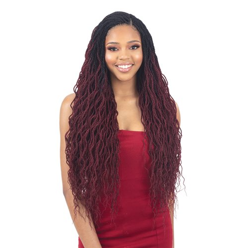 ModelModel Crochet Braids Glance 3X Wavy Feathered Twist 24" (1-pack, 2)