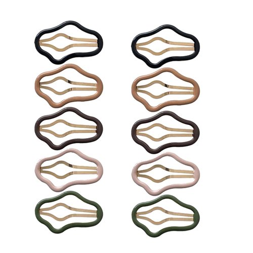 10Pcs Cloud Shaped Snap Hair Clip No Slip Hair Barrettes Metal Snap Clips Big Hair Grip Barrettes Snap Hair Barrettes Hair Accessories for Women Hair Accessories, 5 Color