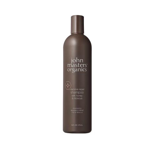 John Masters Organics | Intensive Repair Shampoo with Honey & Hibiscus | Hair Strengthening | Damaged Hair | Hydrating | Sulfate & Paraben Free (16 oz)
