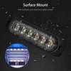 EEEKit 10 Pack LED Emergency Strobe Lights, Amber White 6 LED Strobe Warning Emergency Flashing Light Caution Construction Hazard Light Bar for Car Truck Van Off-road Vehicle ATV SUV Surface Mount