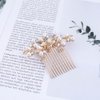 Leadigol Five-tooth Hair Comb Decorative Fashion Design Hair Accessories Hairpin Temperament Flowers Pearl Korean Style Headwear