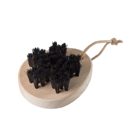 IPPINKA Japanese Black Horse Hair Scalp Brush - Hinoki Cypress Handle - Made in Japan