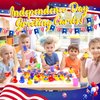 24 Pcs Patriotic Rubber Ducks, 4th of July Jeep Ducks for Ducking, Bulk Ducks for Jeeps Fourth of July Independence Day Gifts Party Favors Bath Water Pool Toys Birthday Gifts Classroom Prizes for Kids
