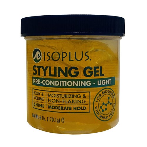 Isoplus,Styling Hair Gel Pre-Conditioner Light Bonus 6 Oz,Pack of 6