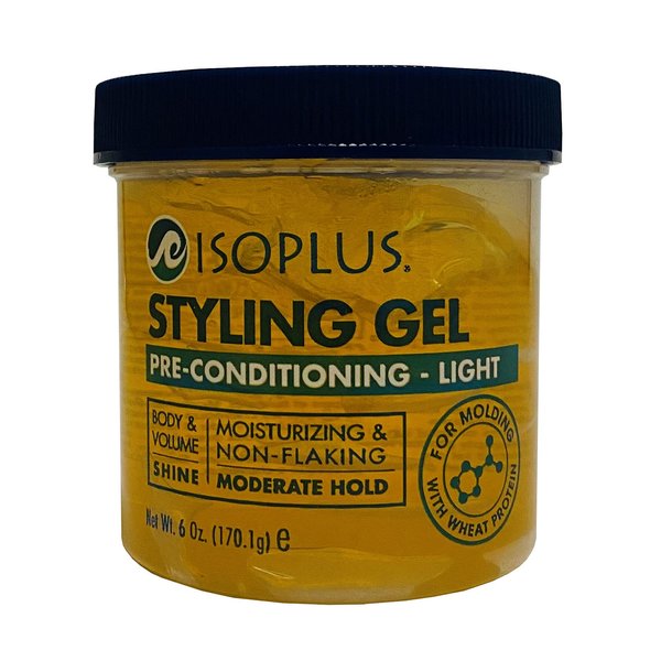 Isoplus,Styling Hair Gel Pre-Conditioner Light Bonus 6 Oz,Pack of 6