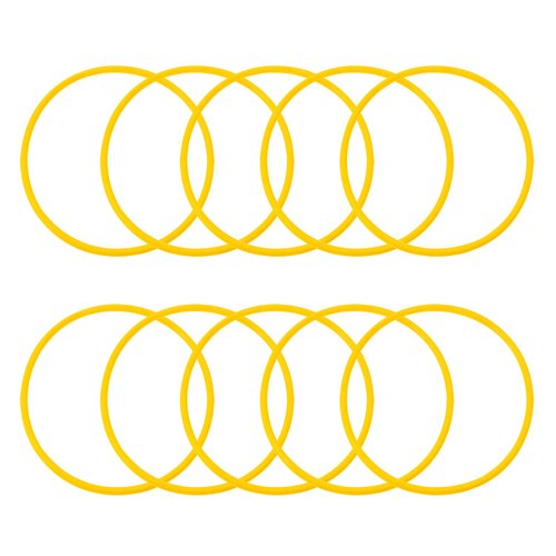 ONLYKXY 10pcs Silicone Hair Rubber Bands 5.5cm No-slip Soft Elastic Band Hair Ties Rubber Ring for Women Girls Braids Ponytails Sports Wet Hair Work Outs Hair Accessories (Yellow)