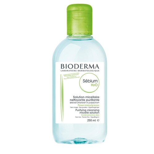 Bioderma Sensibio H2O Purifying Cleansing Micellar Water, No-Rinse Facial Cleanser & Dirt, Debris & Makeup Remover For Combination To Oily Skin, Gentle Daily Skincare With Micellar Technology