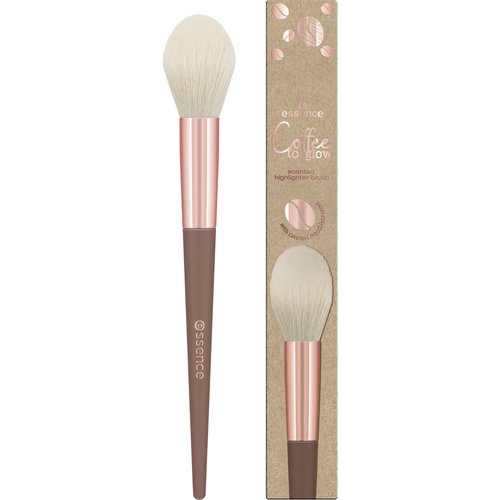 essence | Coffee to Glow Scented Highlighter Brush | Hello, Brew-Triful! | Caramel Macchiato Scent | Super Soft & Extra Gentle | Vegan & Cruelty Free