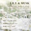 Perfumed Body Wash, Lily Musk White Tea (17.63oz/500ml) - Hydrating Vegan Body Cleanser for Sensitive Skin - Korean Skin Care with Herbs - Gentle, Moisturizing, Non-Sticky, Floral Musk Scent