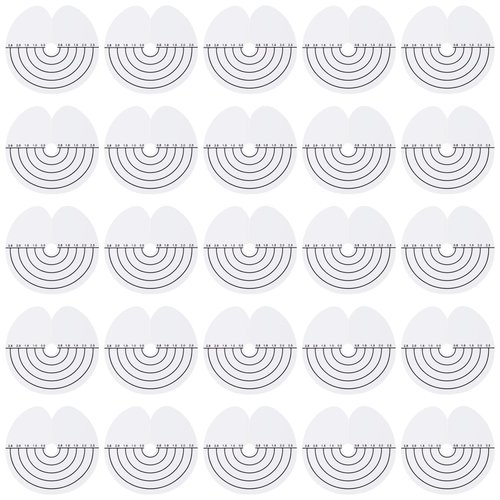 HINZIC 75pcs Round Hair Extension Spacer Template Protector with Scale, Single Hole Bonding Guards for Hair Extension, Transparent Heat Shield Spacer Tool for Wig Extension