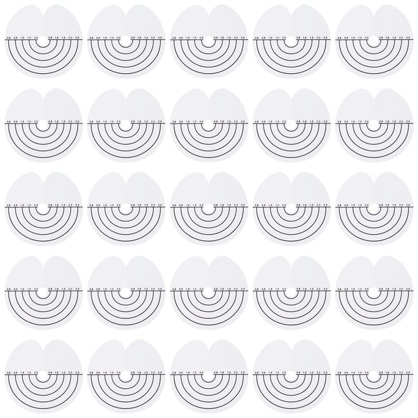 HINZIC 75pcs Round Hair Extension Spacer Template Protector with Scale, Single Hole Bonding Guards for Hair Extension, Transparent Heat Shield Spacer Tool for Wig Extension