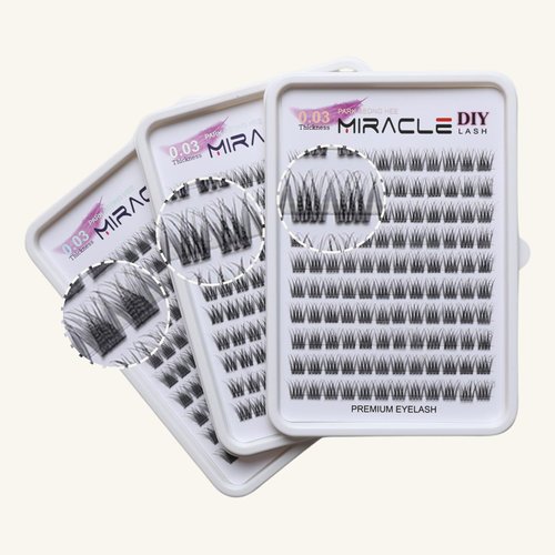 PARK SEONG HEE MIRACLE LASH DIY False Eyelashes, Lash Clusters, Lengthening Wisps 9mm-16mm Contact Lens Friendly, Easy to Apply, Reusable Strip Lashes (E6-280, 11mm)