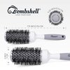 Bombshell Ceramic Round Brush — Pro Ultra Ceramic Thermal Round Hair Brush with Rubber Handle, Round Brush for Blow Drying, Curling, and Styling 1.7"