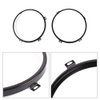 Round Headlight Mounting Bracket Rings for 2007-2018 Jeep Wrangler JK JKU (Black)