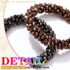 Fashey Beaded Hair Ties Elastic Ponytail Holders Crystal Hair Tie 3 Pcs Rhinestone Hair Scrunchies Hair Accessories for Women
