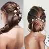 7PCS Pearl Wedding Hair Combs Bridal Headpiece Pearl Hair Pins Hair Clips Elegant Hair Accessories for Bridesmaids Brides Flower Girls