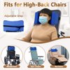 Wheelchair Headrest Head Neck Support Chair Attachment Positioner Lightweight Backrest Pillow Accessories for Adults Single Sofa Recliner High Back Reclining Geri Cushion Wheelchairs (Blue)