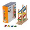 Play22 Wooden Car Ramps Race - 4 Level Toy Car Ramp Race Track Includes 4 Wooden Toy Cars - My First Baby Toys - Toddler Race Car Ramp Toy Set is A Great Gift for Boys and Girls - Original by Play22